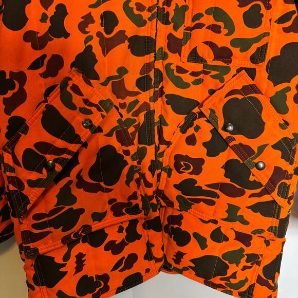 Chiller Killer By SafTBak Vintage Blaze Orange Camo Hunting Jacket USA Made - Picture 4 of 6